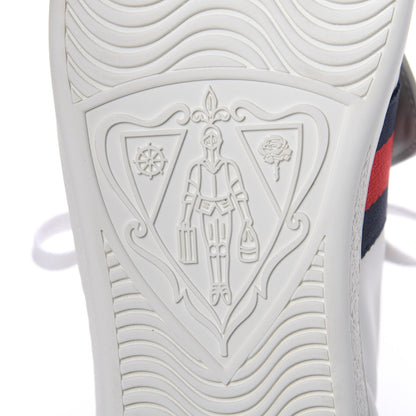 Gucci Calfskin Ayers Blind For Love Embroidered Womens Ace Sneakers 37.5 White 10 of 13
