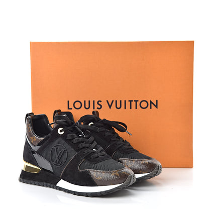 Louis Vuitton Suede Monogram Run Away Sneakers 37.5 Black 9 of 9