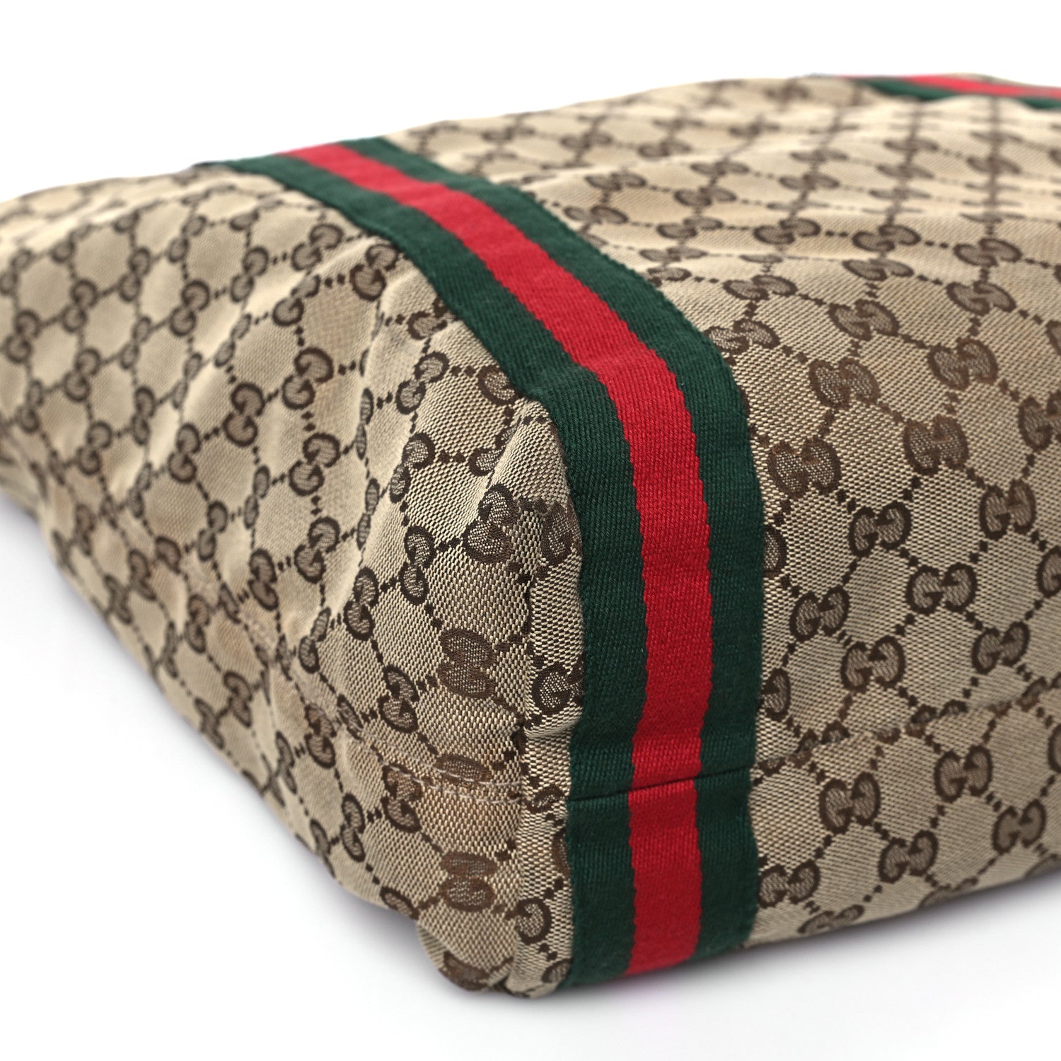 Gucci GG Monogram Medium Web Handle Vertical Tote Dark Brown 8 of 10