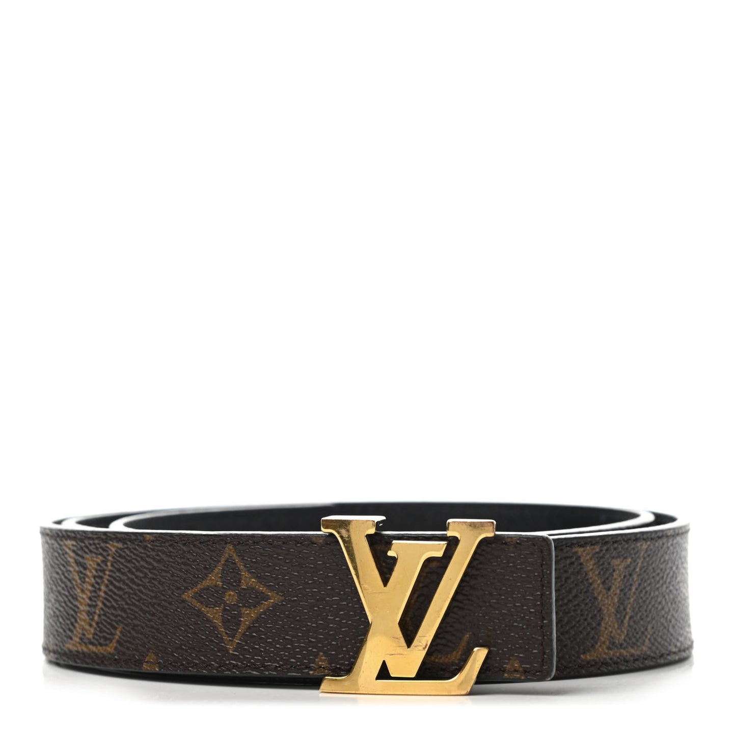 Calfskin Monogram 30mm LV Initiales Reversible Belt 90 36 Black