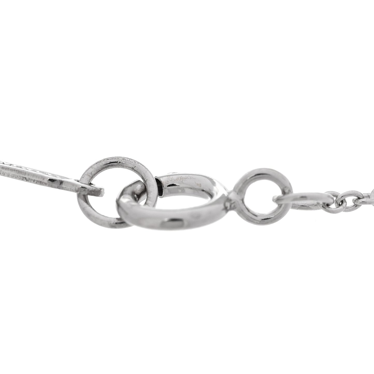 18K White Gold Diamond Frank Gehry Torque Bead Bracelet