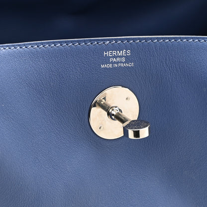 Hermes Swift Epsom Lindy 26 Tressage De Cuir Bleu Brighton Capucine Bleu Saphir 6 of 11
