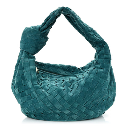 Bottega Veneta Suede Calfskin Intrecciato Teen Jodie Hobo Scuba 1 of 10