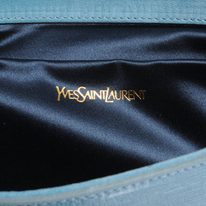 Saint Laurent Patent Belle de Jour Clutch Light Blue 6 of 7