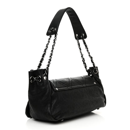 Chanel Calfskin Diamond Stitch Accordion Flap Black 3 of 10