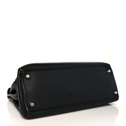 Hermes Taurillon Clemence Kelly Retourne 32 Black 4 of 12