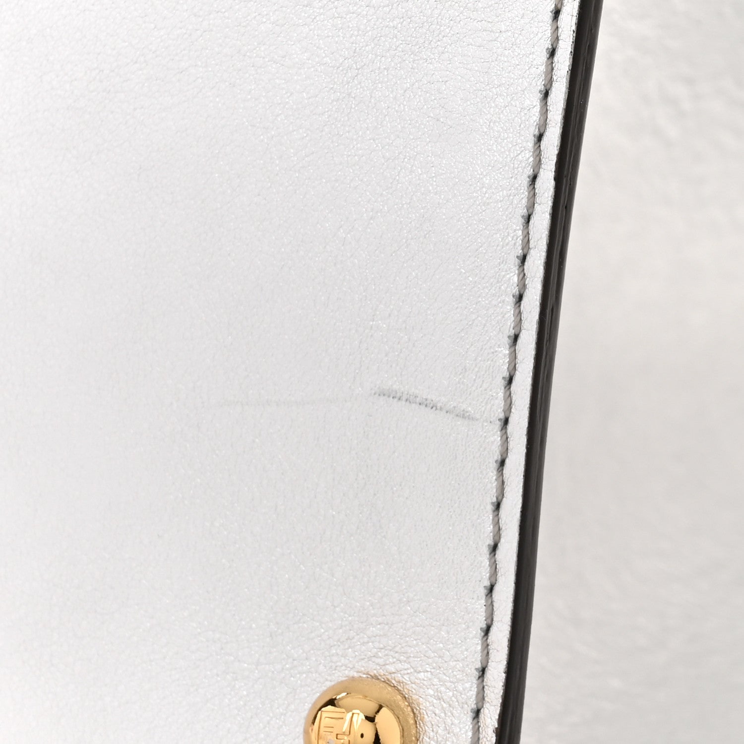 Fendi Vitello Catalan Mirror Plexiglass Logo Embossed Medium Fendi Sunshine Shopper Tote Argento 10 of 11