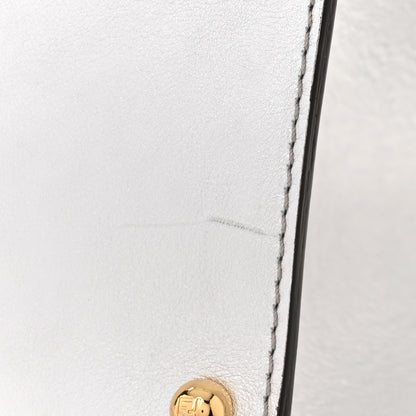 Fendi Vitello Catalan Mirror Plexiglass Logo Embossed Medium Fendi Sunshine Shopper Tote Argento 10 of 11