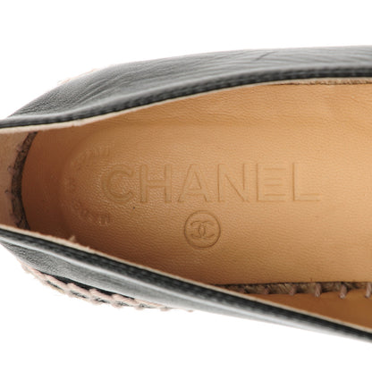 Chanel Lambskin CC Espadrilles 37 Black 7 of 7