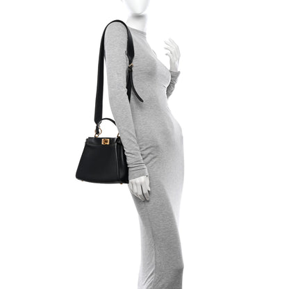 Fendi Vitello King Canvas Chinese New Year Tiger Embroidered Mini Peekaboo Black Dark Yellow 2 of 15