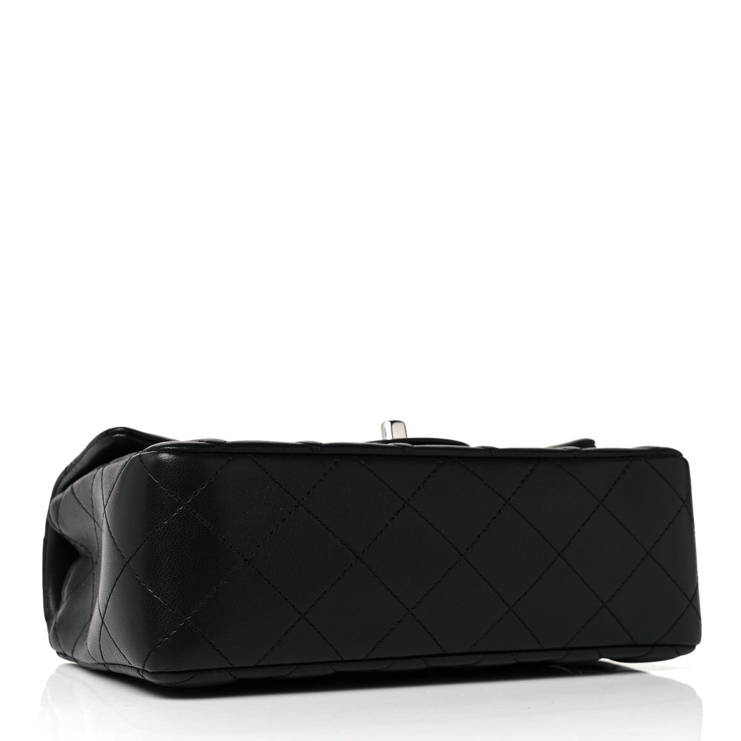 Lambskin Quilted Mini Rectangular Flap Black