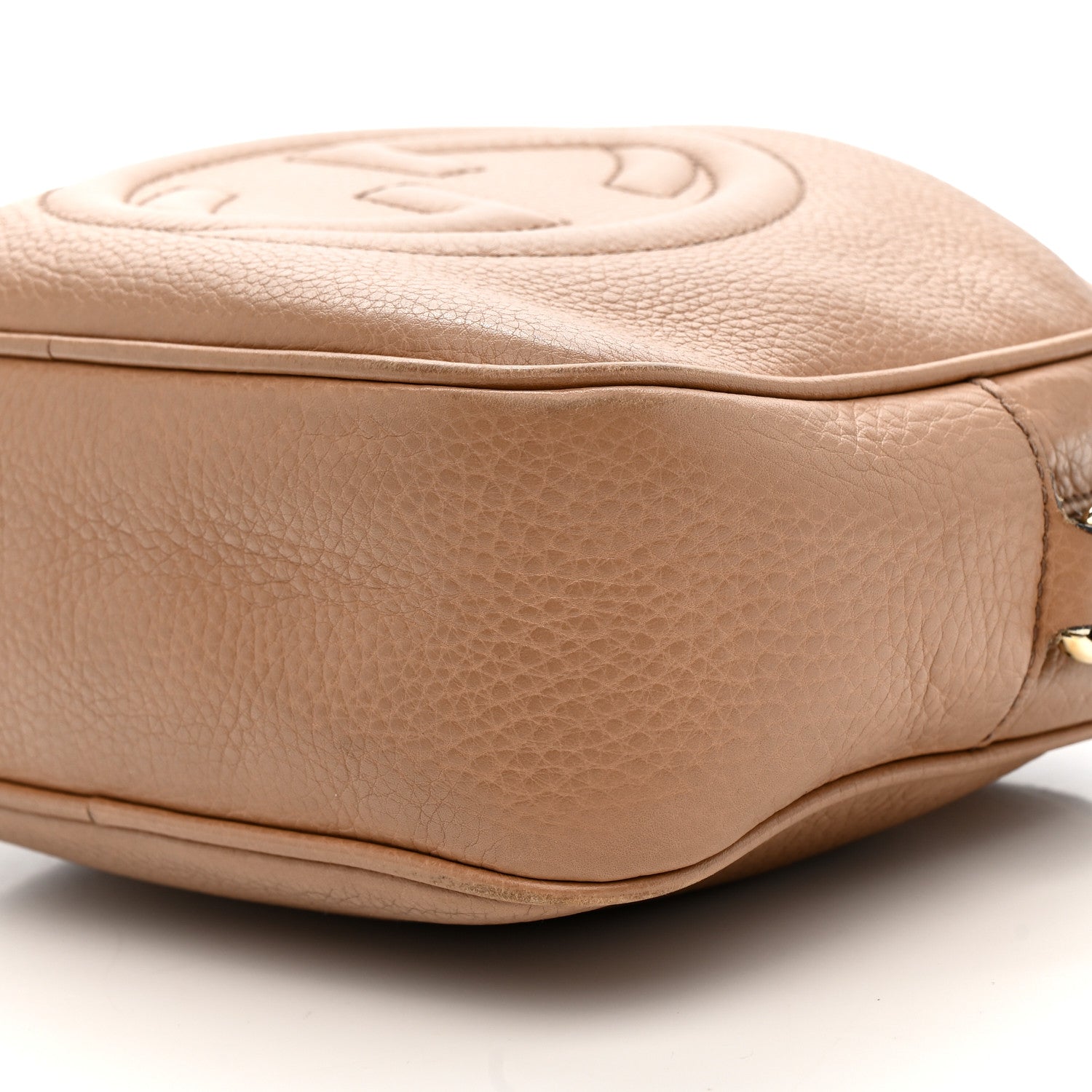 Gucci Pebbled Calfskin Small Soho Disco Bag Camelia 11 of 17