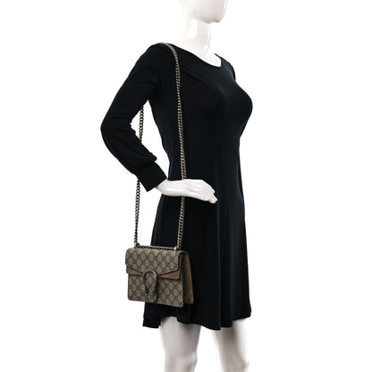 Gucci GG Supreme Monogram Mini Dionysus Shoulder Bag Taupe 2 of 10