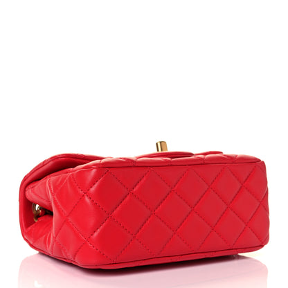 Chanel Lambskin Quilted Mini Pearl Crush Flap Red 3 of 9
