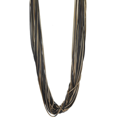 Chanel Multi Strand Chain Necklace Gold Black 1 of 4