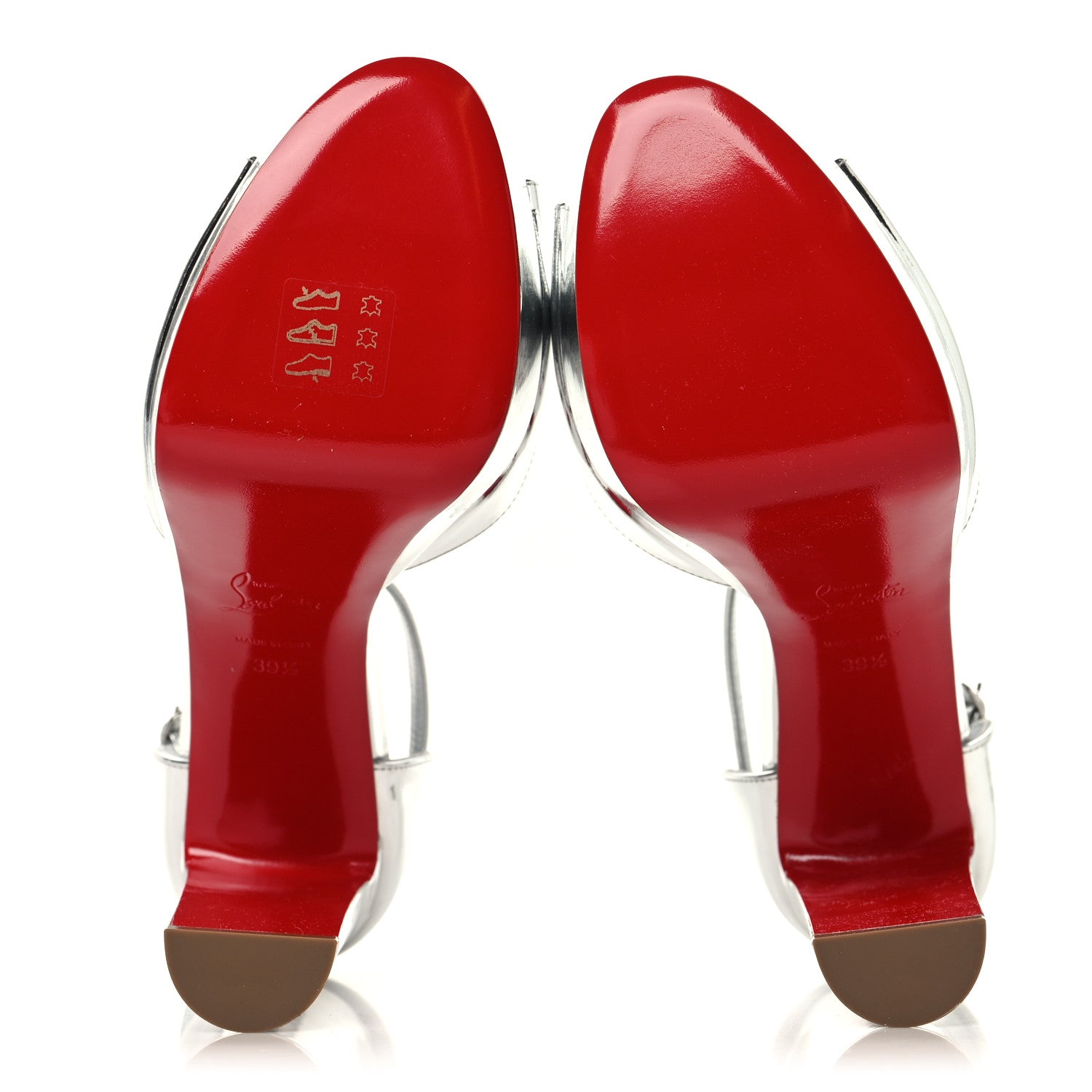 Christian Louboutin Specchio Sandaloo 130 Sandals 39.5 Silver 6 of 9