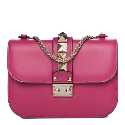Valentino Garavani Vitello Small Glam Lock Rockstud Flap Deep Cyclamin 1 of 4