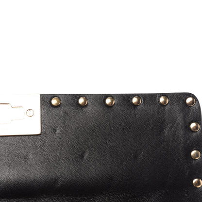 Valentino Garavani Lambskin Ayers Flames Medium Rockstud Spike Shoulder Bag Black 13 of 14