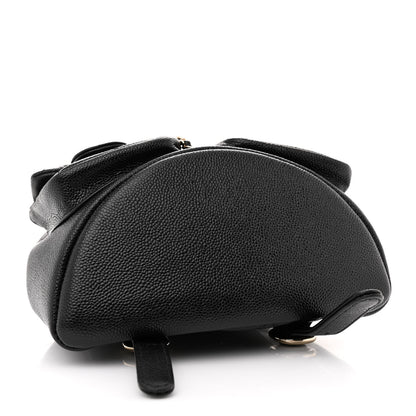 Chanel Shiny Caviar Quilted Small Duma Pockets Drawstring Backpack Black 4 of 12