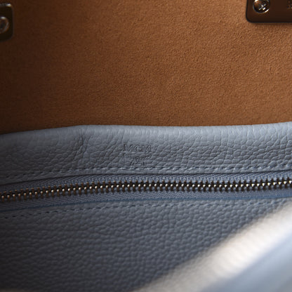 MCM Grained Calfskin Medium Ella Boston Sky Blue 8 of 10