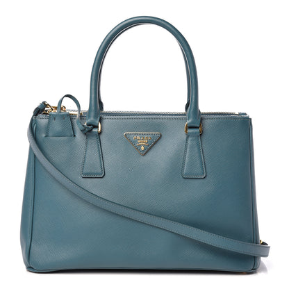 Prada Saffiano Small Galleria Double Zip Tote Ottanio 1 of 12