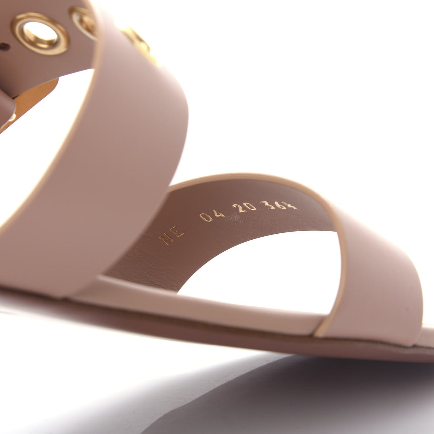 Calfskin D-Dior Slide Sandals 36.5 Rose De Vents