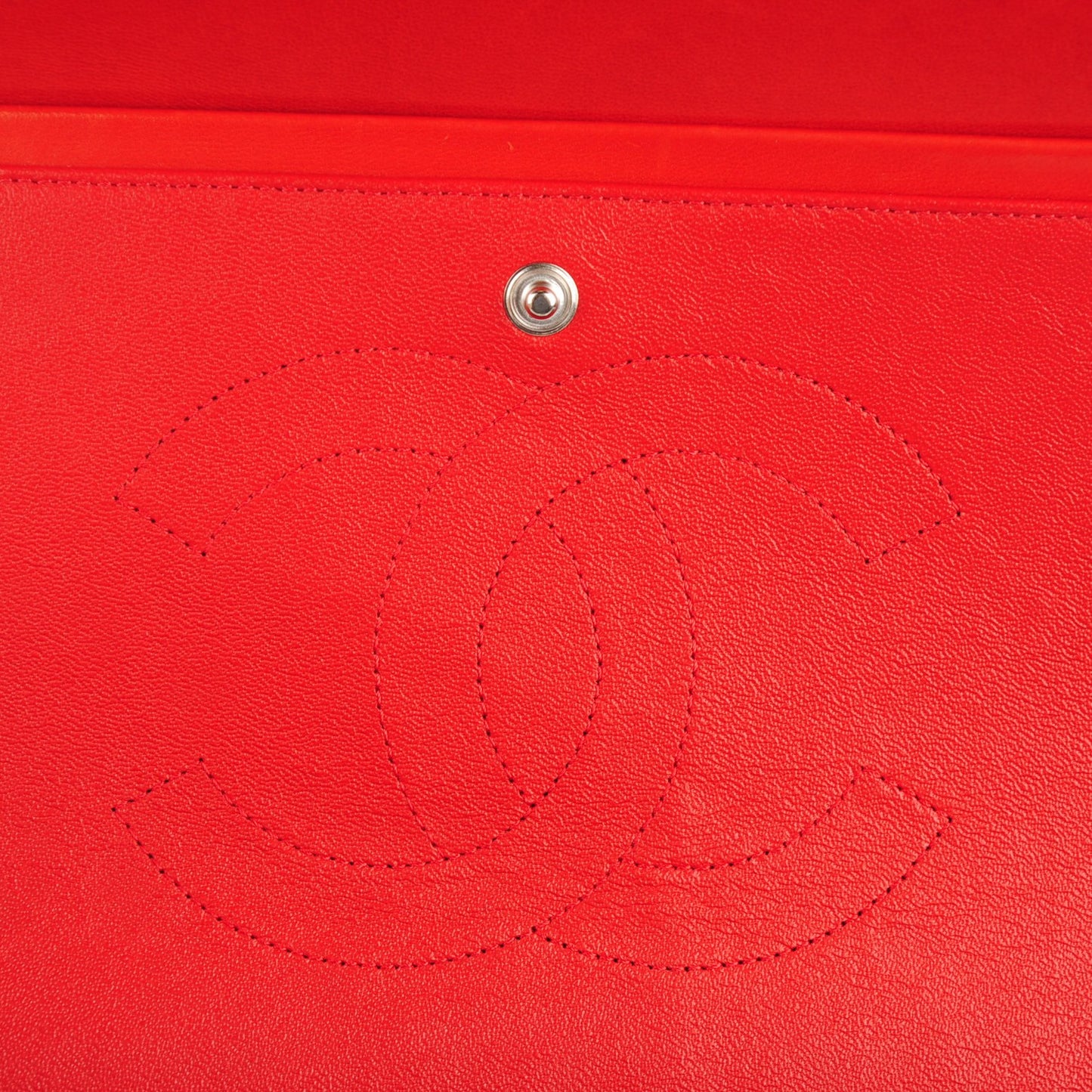 Lambskin Quilted Maxi Double Flap Red