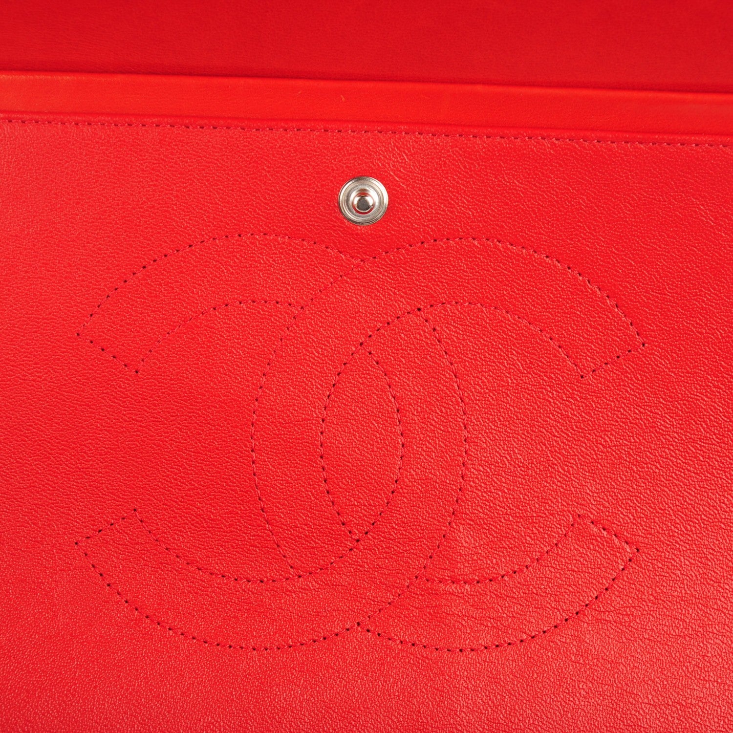 Chanel Lambskin Quilted Maxi Double Flap Red 6 of 8