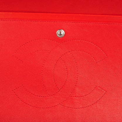 Chanel Lambskin Quilted Maxi Double Flap Red 6 of 8