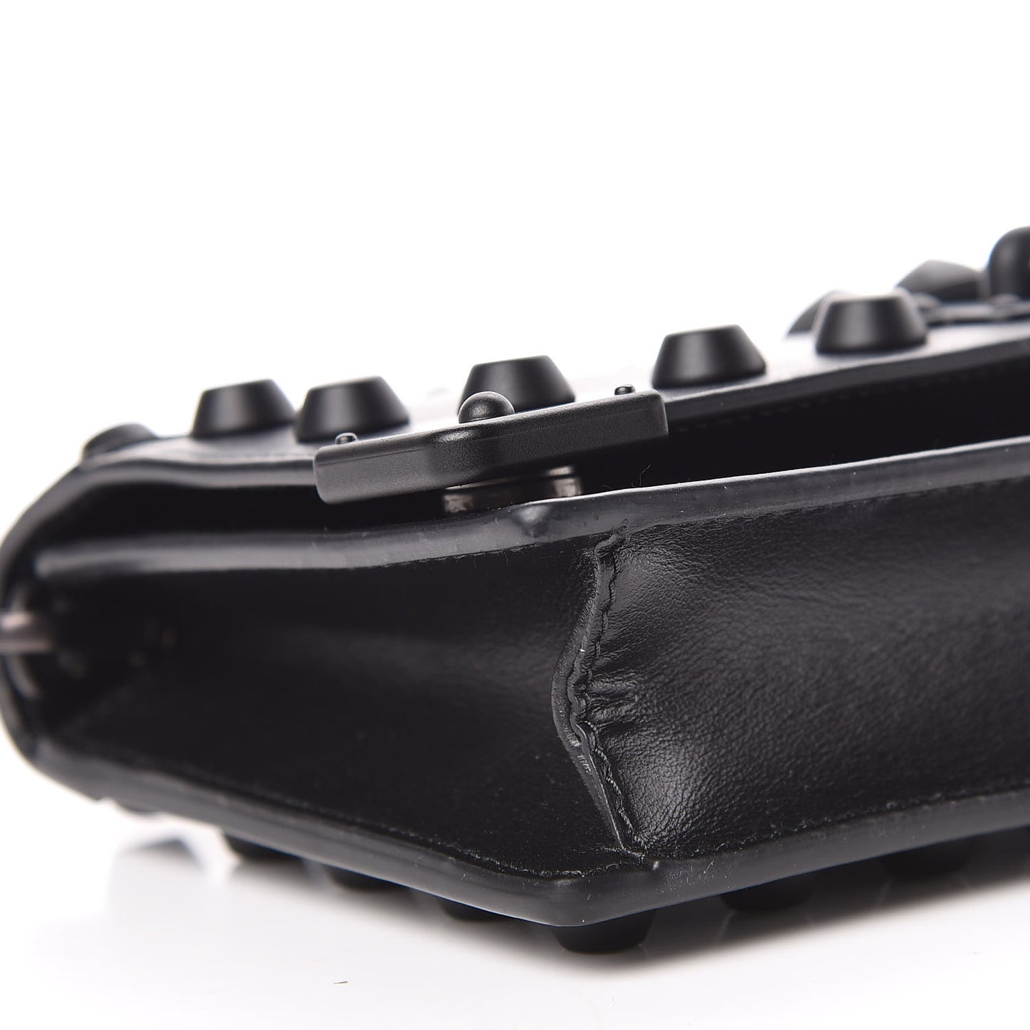 City Calfskin Cahier Studded Mini Bag Black