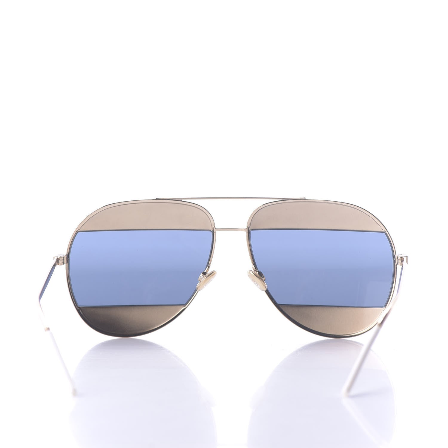 Christian Dior Split 1 Aviator Sunglasses Silver Blue 5 of 11