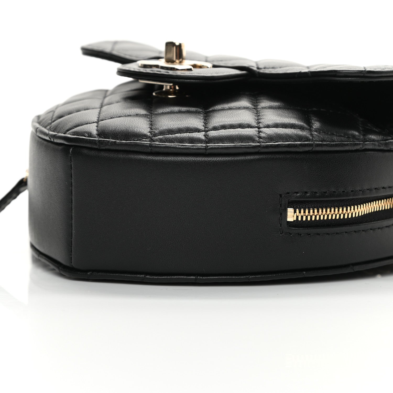 Chanel Lambskin Quilted CC In Love Heart Bag Black 10 of 11