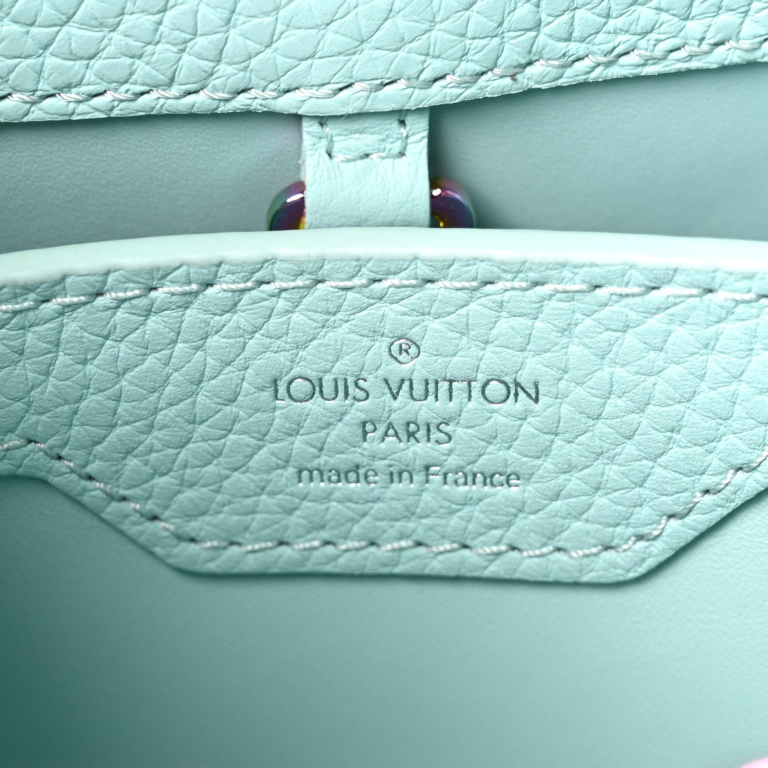 Louis Vuitton Taurillon Capucines BB Iridescent Topaz 6 of 10
