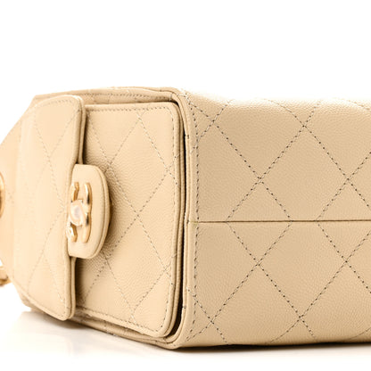 Chanel Caviar Quilted Mini Chanel 25 Handbag Beige 9 of 11