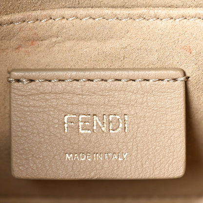 Fendi Vitello Liberty Bi-Color FF 1974 Embossed Small Kan U Shoulder Bag Maya Black 6 of 10