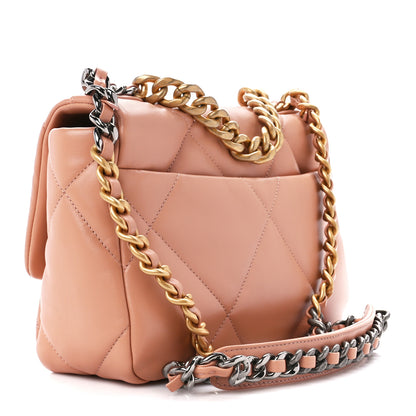 Chanel Lambskin Quilted Medium Chanel 19 Flap Beige 3 of 10