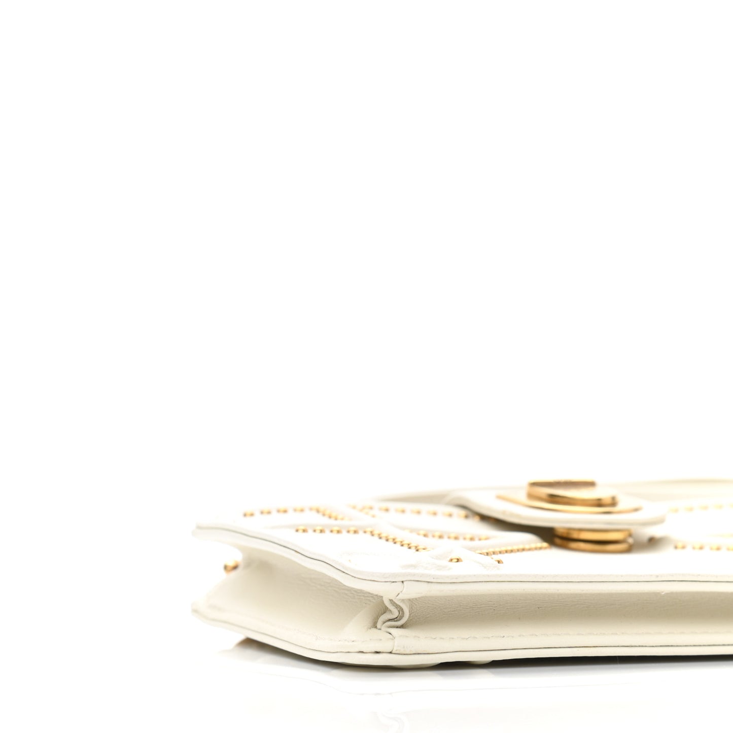 Lambskin Studded Phone Case Diorama Latte