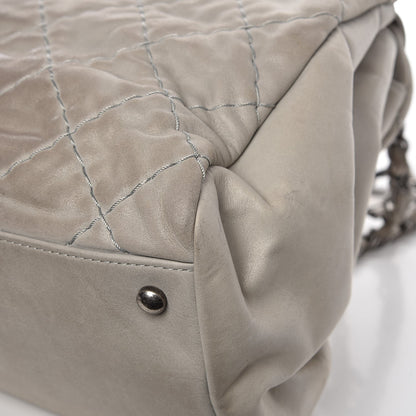 Chanel Iridescent Calfskin Large Just Mademoiselle Grey 14 of 17