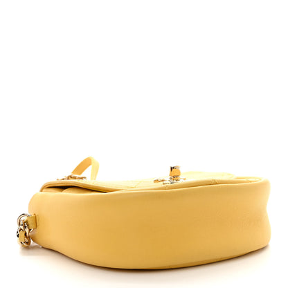 Chanel Goatskin Stitched Casual Trip Messenger Flap Yellow 4 of 10