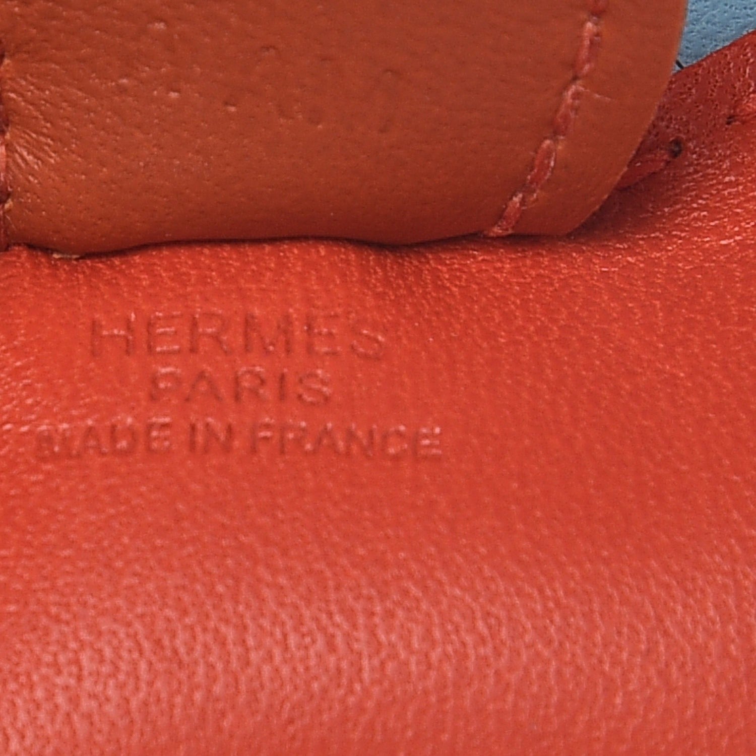 Hermes Milo Lambskin Grigri Rodeo Horse Bag Charm PM Capucine Celeste Cornaline 3 of 3