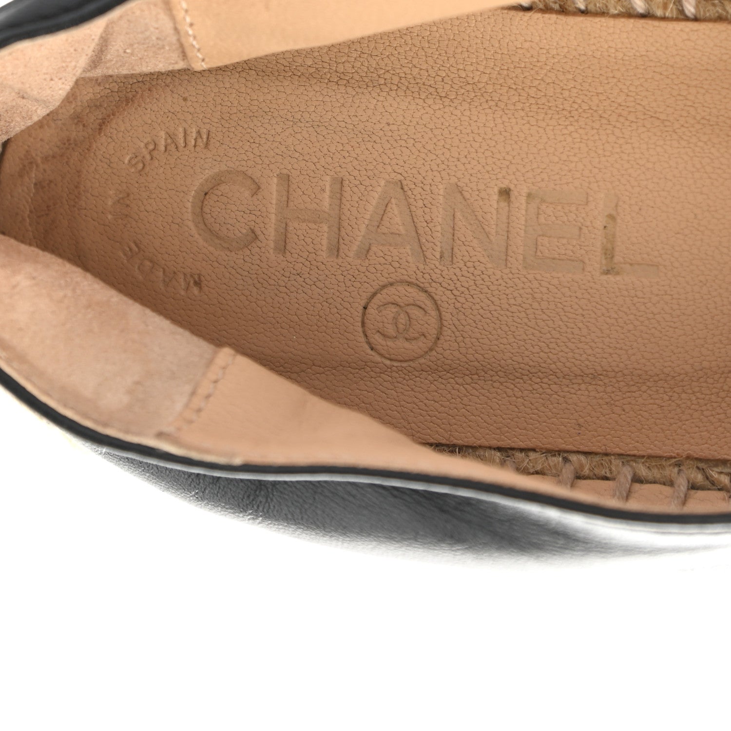 Chanel Lambskin CC Espadrilles 39 Black 8 of 9