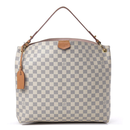 Louis Vuitton Damier Azur Graceful MM Rose Ballerine 1 of 20