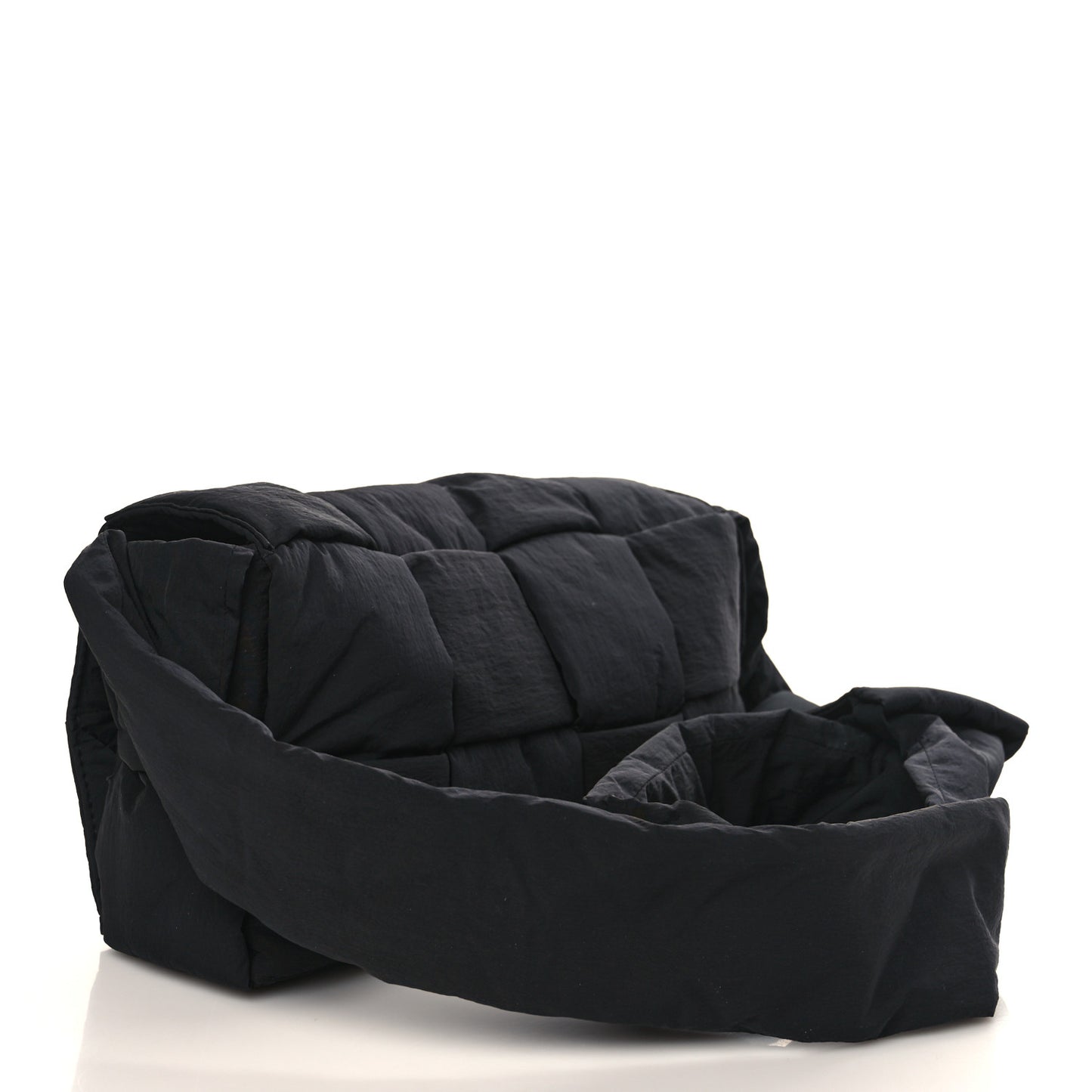 Nylon Intrecciato Padded Tech Cassette Bag Black