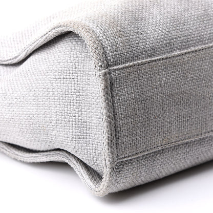 Chanel Woven Straw Raffia Small Deauville Tote Grey 9 of 10