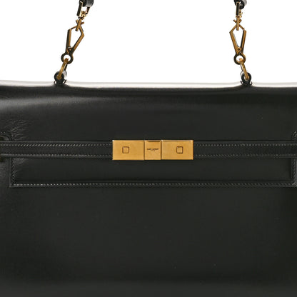 Saint Laurent Smooth Calfskin Manhattan Top Handle Black 7 of 11