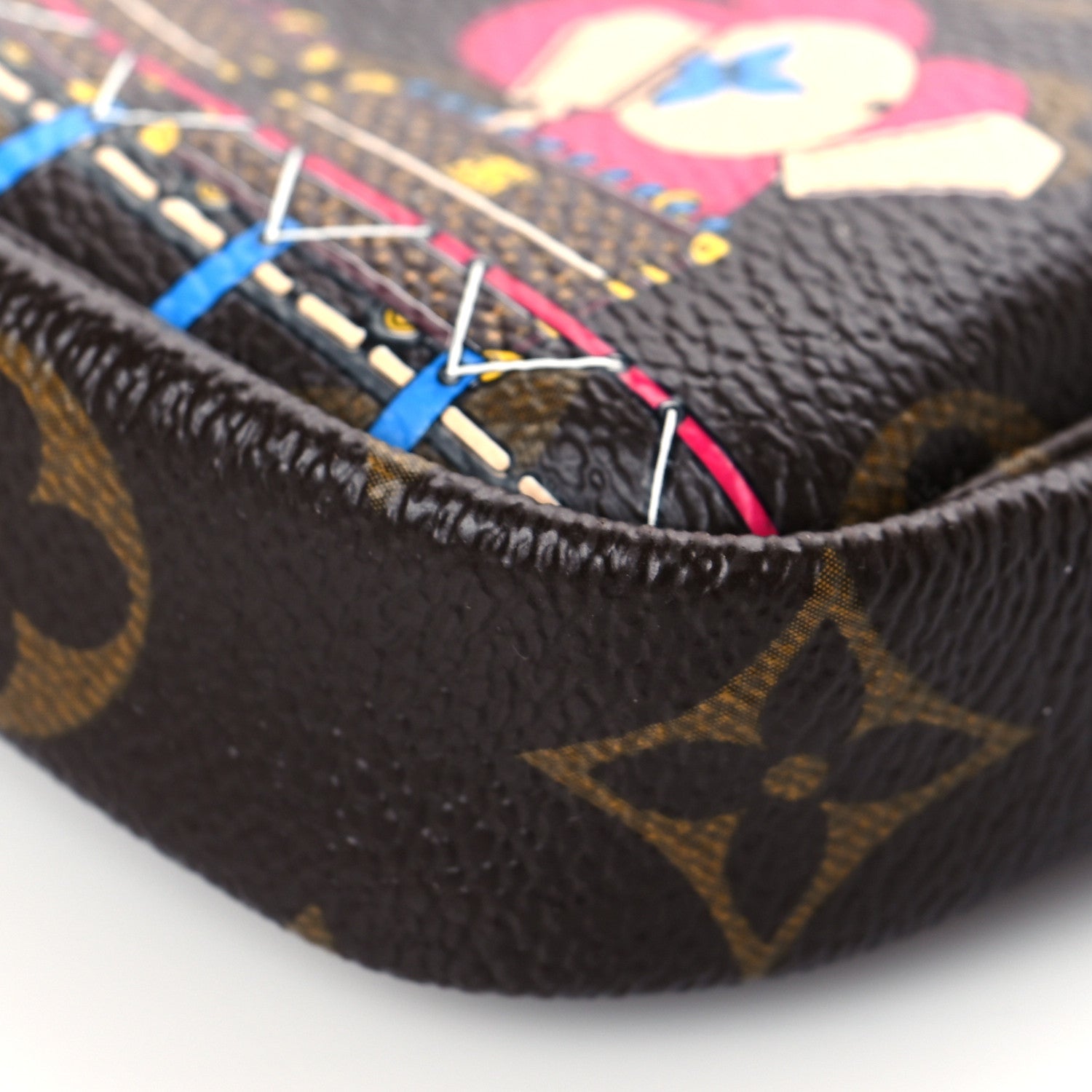 Louis Vuitton Monogram 2020 Christmas Animation Roller Coaster Mini Pochette Accessories Pivoine 9 of 10