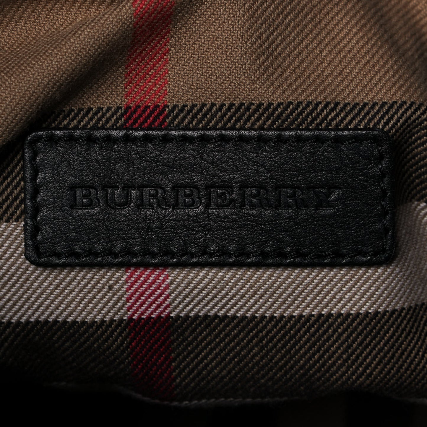 Nubuck Canvas Check Beckett Bucket Bag Black