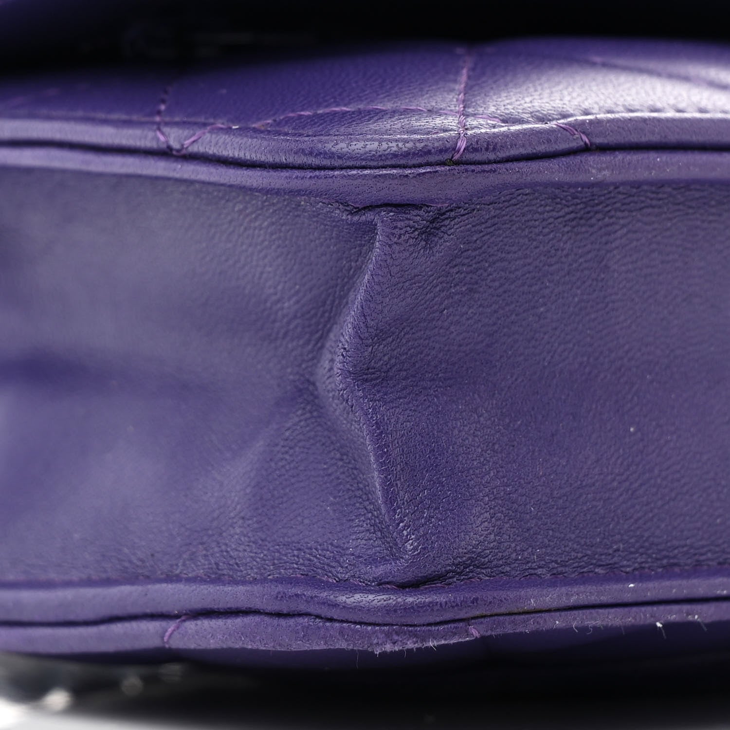 Chanel Lambskin Quilted Reissue Wallet On Chain WOC Purple 10 of 13
