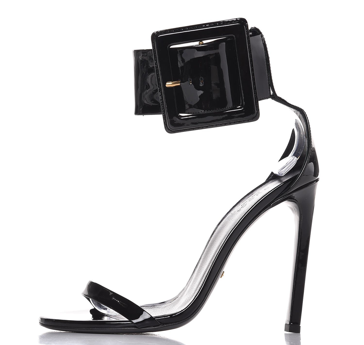 Gucci Patent Victorie Sandals 38 Black 1 of 9