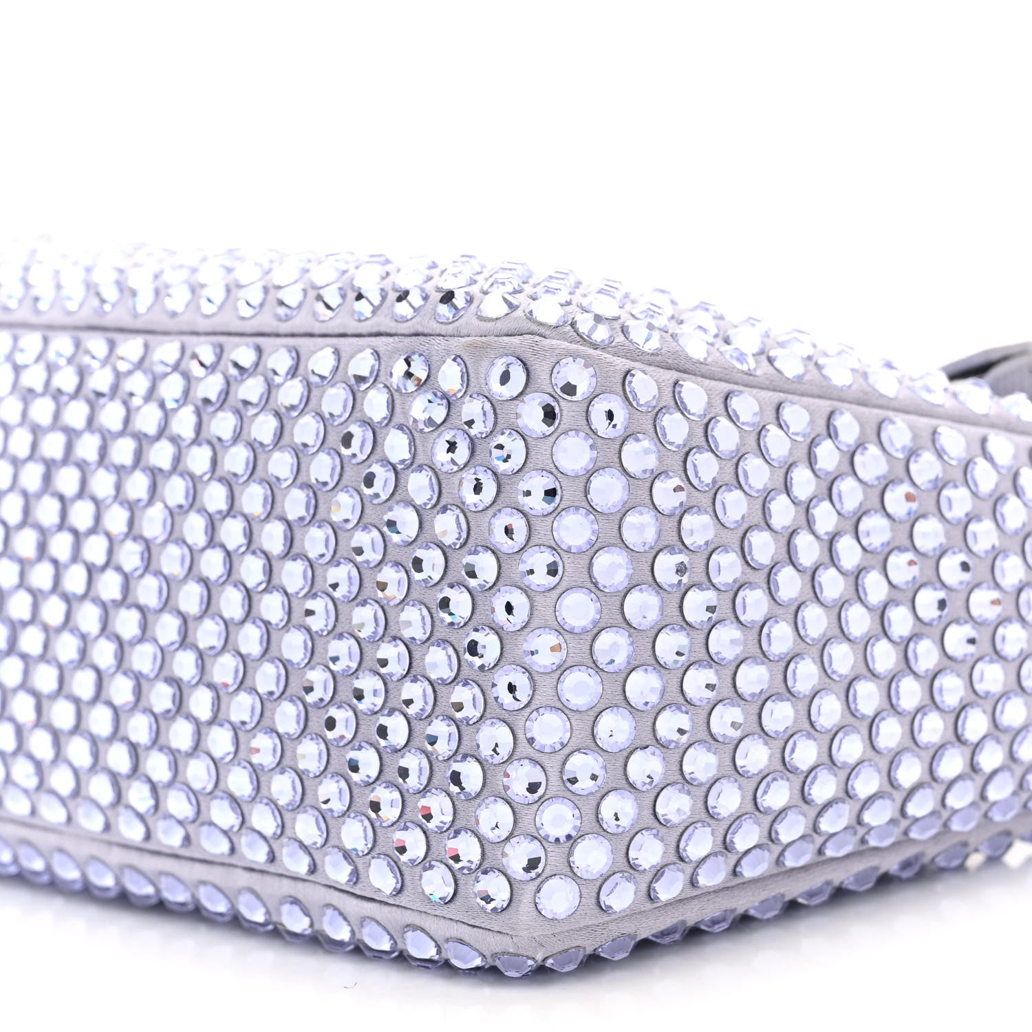 Prada Satin Crystal Mini Re-Edition 2000 Bag Glicine 11 of 11